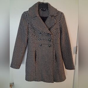 Vintage My Michelle Black And White Pea Coat.